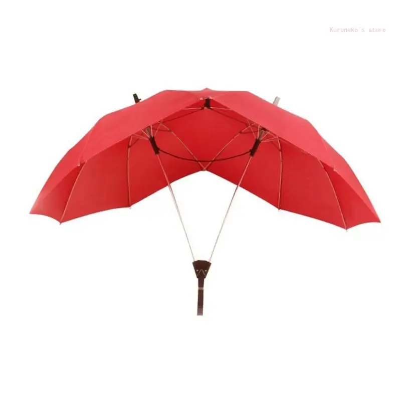 Double Use Couple Umbrella for Outings with Quick Automatic Opening Canopies