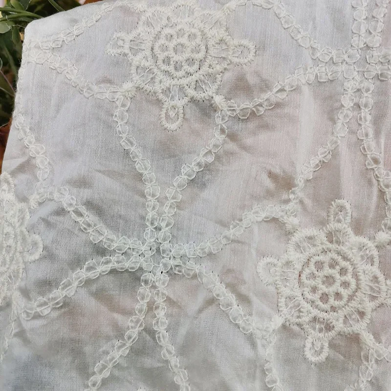 

Lace Flower Embroidered Fabric Hanfu Shirt Dress Children's Clothing Diy Making Fabric