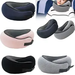 Travel Soft Neck Pillow Memory Foam U-shaped Pillow Portable Adjustable Soft Neck Support Noon Break Sleep Pillows