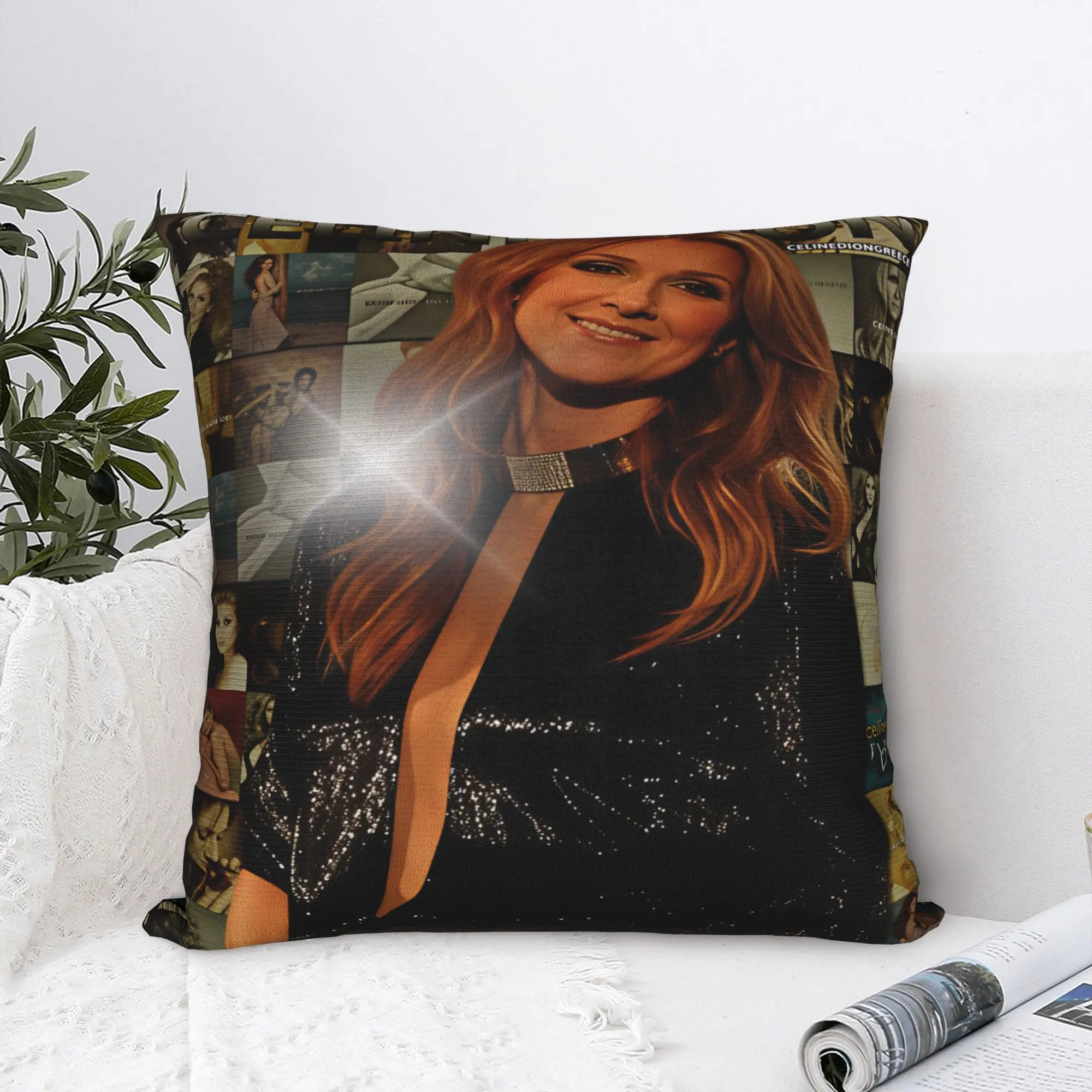 Celines Dions Paris 2026 Pillow Case  Kawaii Pillow Cover Graphic Pillowcases For Sofa Home Decoration