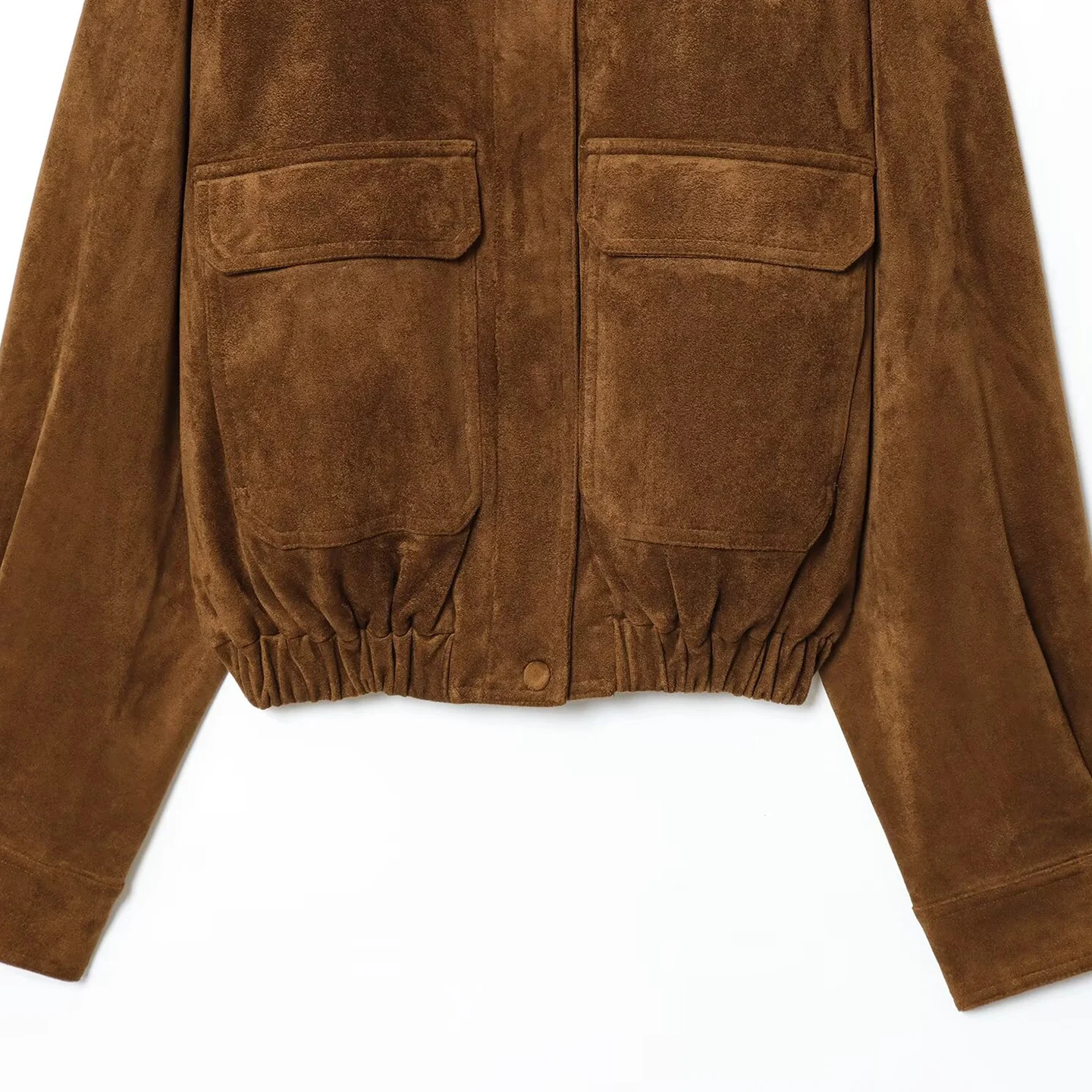 Retro Suede Workwear Jaet Women's Sle Casual Stand Fit Outerwear Autumn 2025 New Collection Z Brand