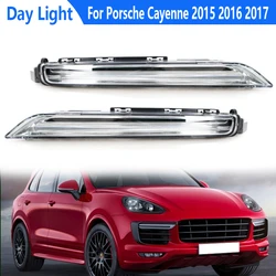 Car Daytime Running Light For Porsche Cayenne 2015 2016 2017 LED DRL Day Light Driving FogLamp Car Light 7P5941181J 7P5941182J