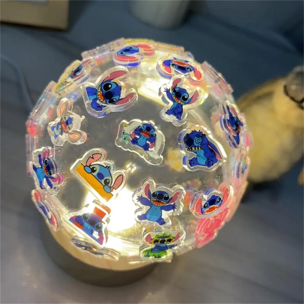 LED Night Light Acrylic Patch Little Monster Ball Light DIY Handmade Night Lamp Cartoon Table Lamps Desk Ornaments Kids Gifts