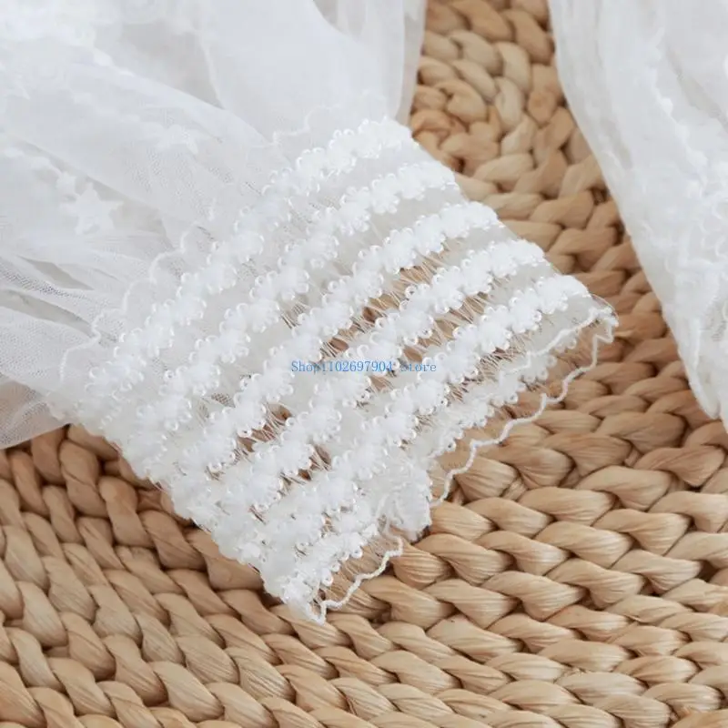 

N7YF Эластичные кружевные манжеты Женщина декоративные манжеты Элегантные поставки свитера рубашки