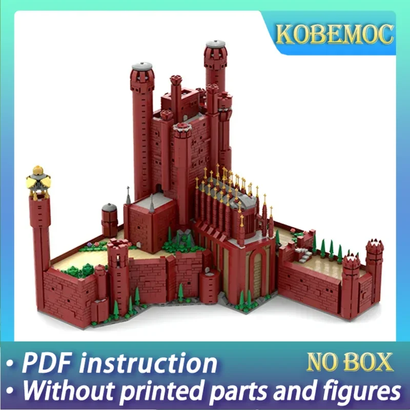 

Популярные фильмы, модель Moc, строительные кирпичи, красные, технология Keep Fortress, модульные блоки, подарки, рождественские игрушки, наборы «сделай сам», сборка