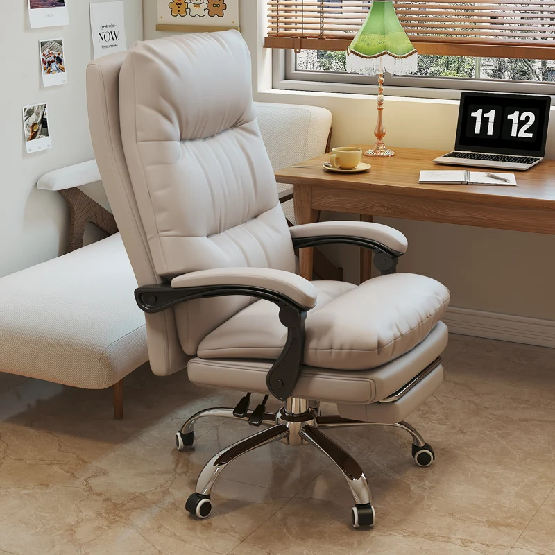 Gray Foot Rest Office Chair Designer Luxury Bedroom Study Comfy Office Chair Pliable Relaxing Fauteuil De Bureau Furniture Home
