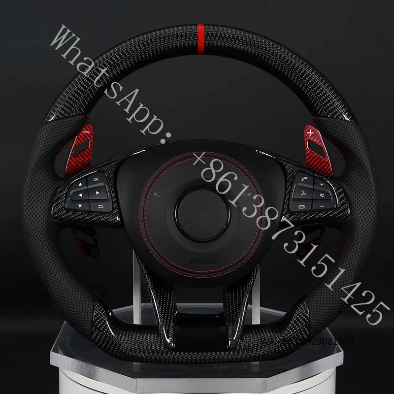 

Suitable customized professional steering wheel made of carbon fiber, perforated leather Gl Class W222 W463