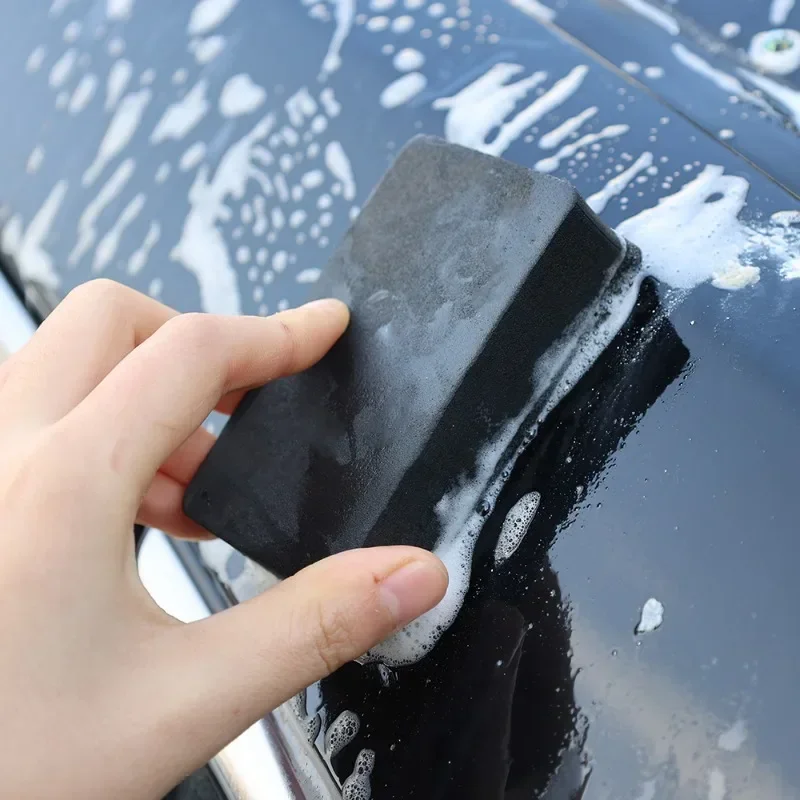 Car Wash Magic Clay Sponge Wipe Waxing Polishing Black Sponge Block Car Glass Cleaning Stain Removal Tool Magic Clay Bar Pad