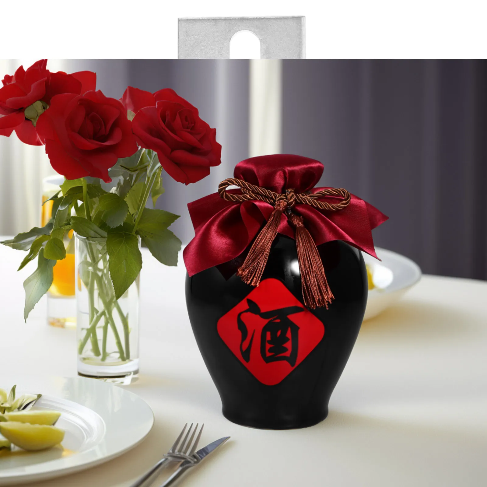 

Traditional Wine Container Ceramic Sake Decanter with Airtight Seal Ideal for Liquor Storage Japanese Asian Style Jar Home