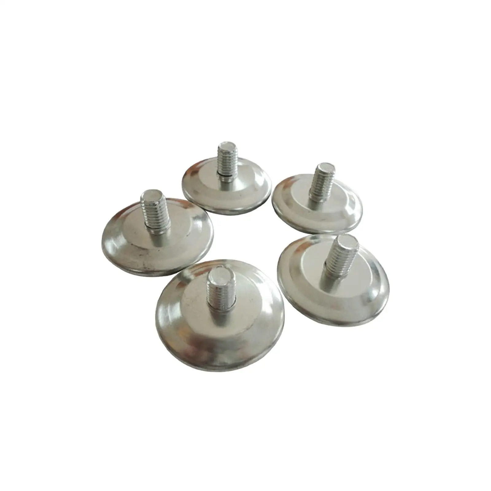 5Pcs Adjustable Furniture Levelers, Threaded Stem Furniture Glides, Screw in Threaded Metal for Cabinet, Table, Chair