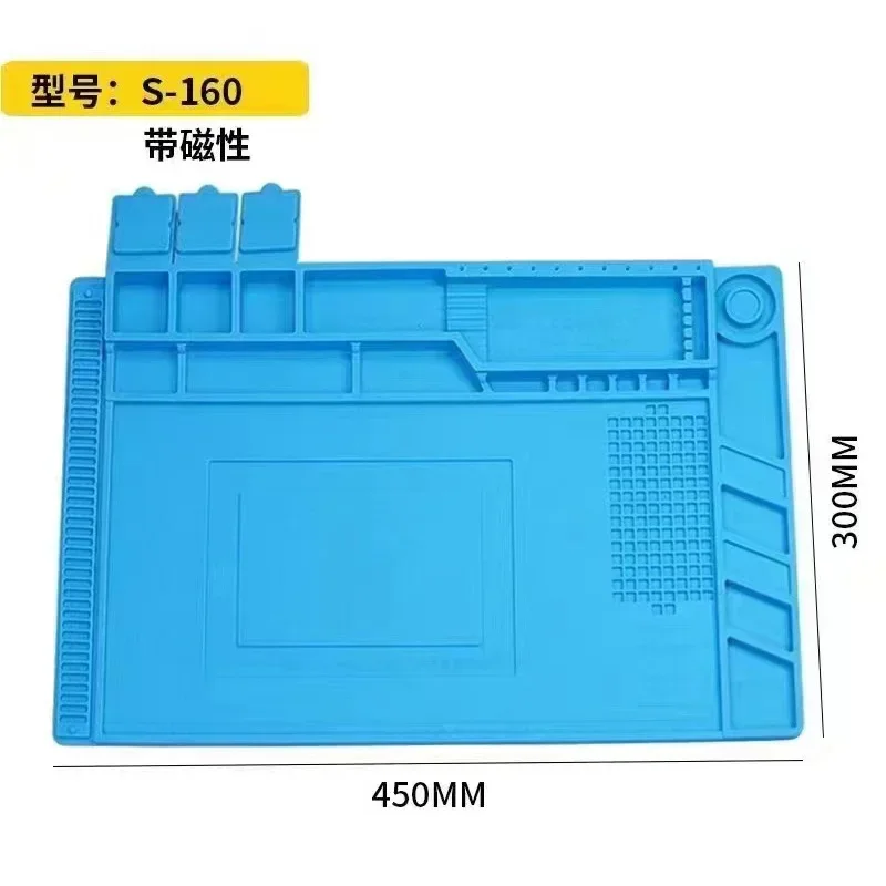 Silicone Soldering Mat ESD Antistatic Heat Insulation Motherboard Electronics Phone Repair Maintenance Working Platform Pad S160