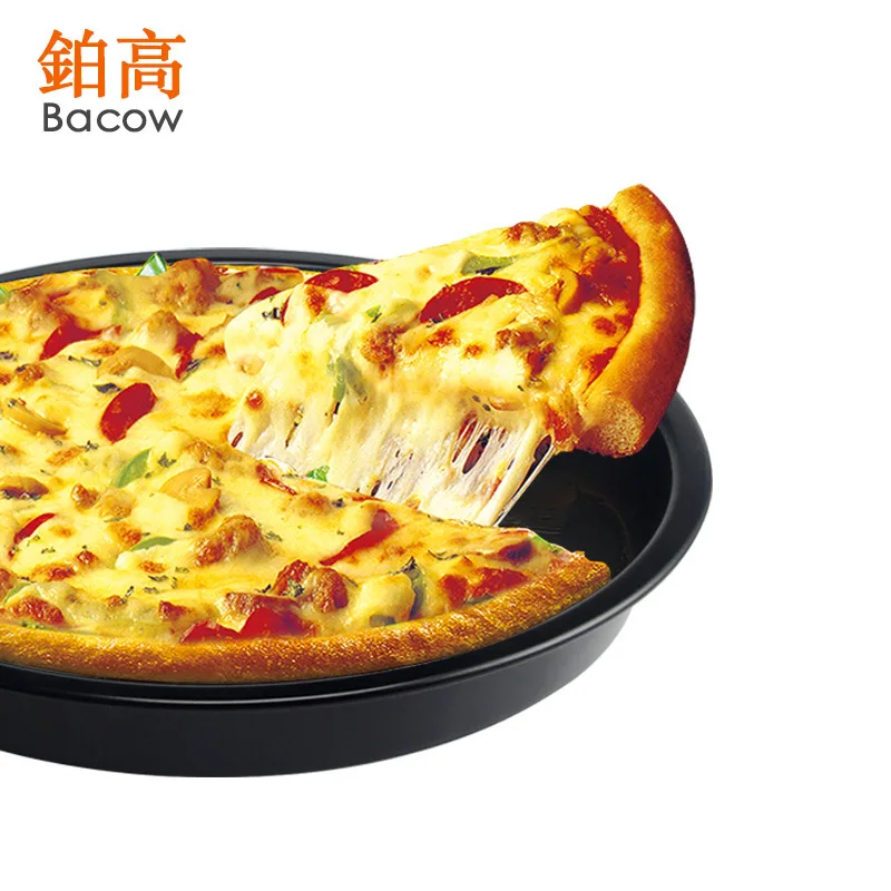 

4Pcs Nonstick Pizza Baking Pan 9 Inches Carbon Steel Round Crisper Tray for Oven Cookies Bread Accessories Crisper Pan