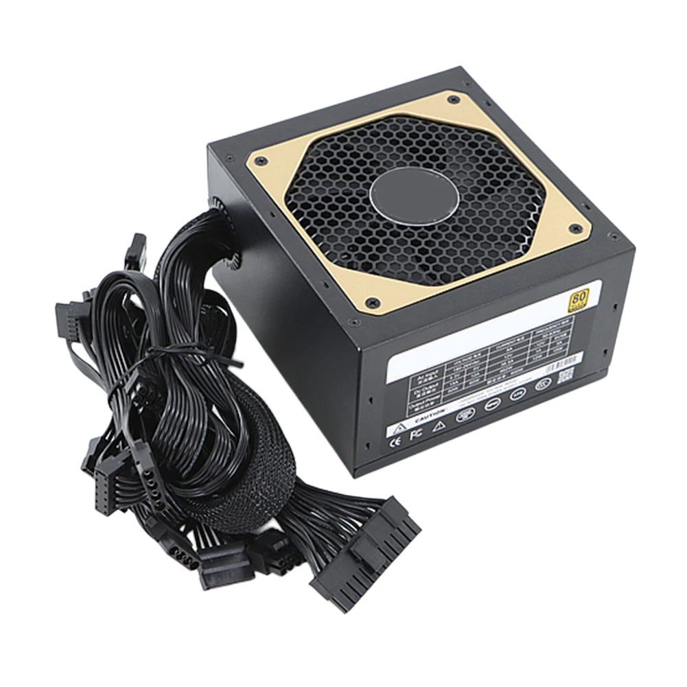 ATX وحدة PSU الألعاب الصامتة الكمبيوتر الطاقة وحدة المعالجة المركزية ميناء 2 4 + 4Pin وحدة امدادات الطاقة 6SATA بطاقة الرسومات 6 + 2Pin إلى 6 + 2Pin للكمبيوتر المكتبي