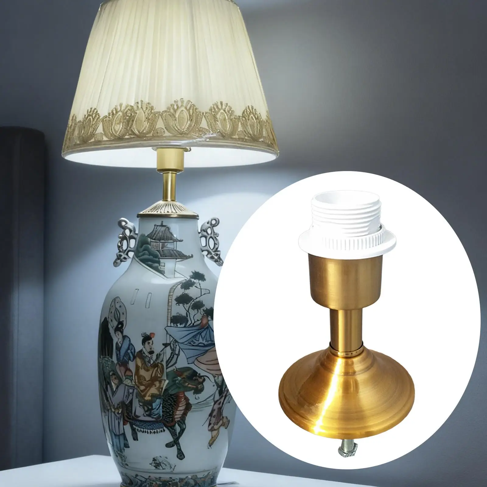 

Держатель настольной лампы с фиксированным основанием, модифицированный, простой в установке, креативные осветительные аксессуары, керамическая часть бутылки, аксессуары для настольной лампы