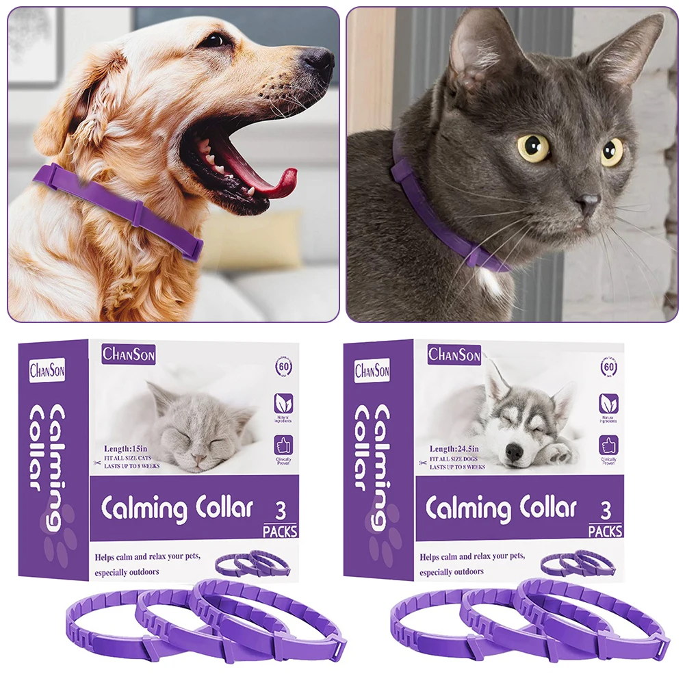Beruhigendes Pheromon-Halsband für Hunde, lindert Angst und Stress, verstellbar, entspannend, bequemes Halsband, Breakaway-Design für Haustiere – Detail 1