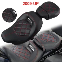 Motorcycle Two-up Driver Passenger Seat For Harley Touring CVO Street Glide Road King Special Classic 2009-2022