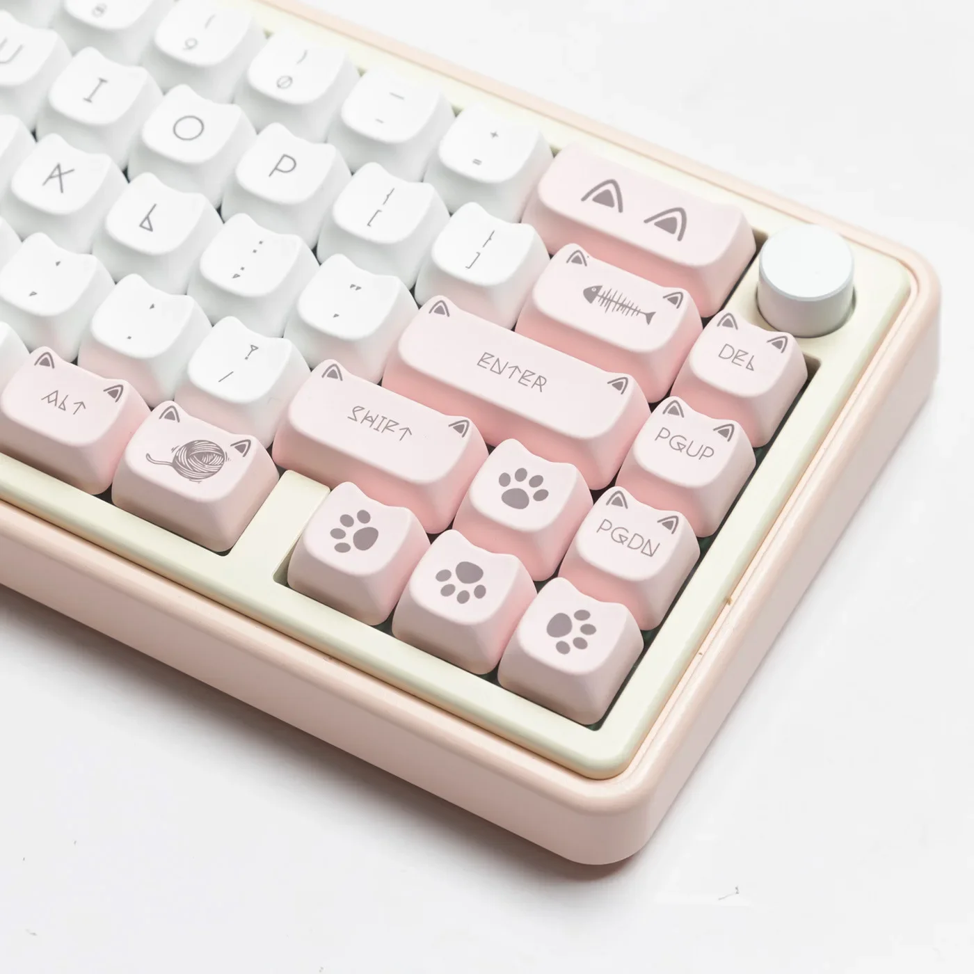 MAO cat height cheese cat full set of PBT sublimation keycaps split space 7u supplement