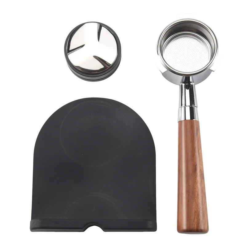 

Coffee 54Mm Bottomless Portafilter + 53Mm Coffee Distributor & Tamper + Tamp Mat For The Breville Barista Express