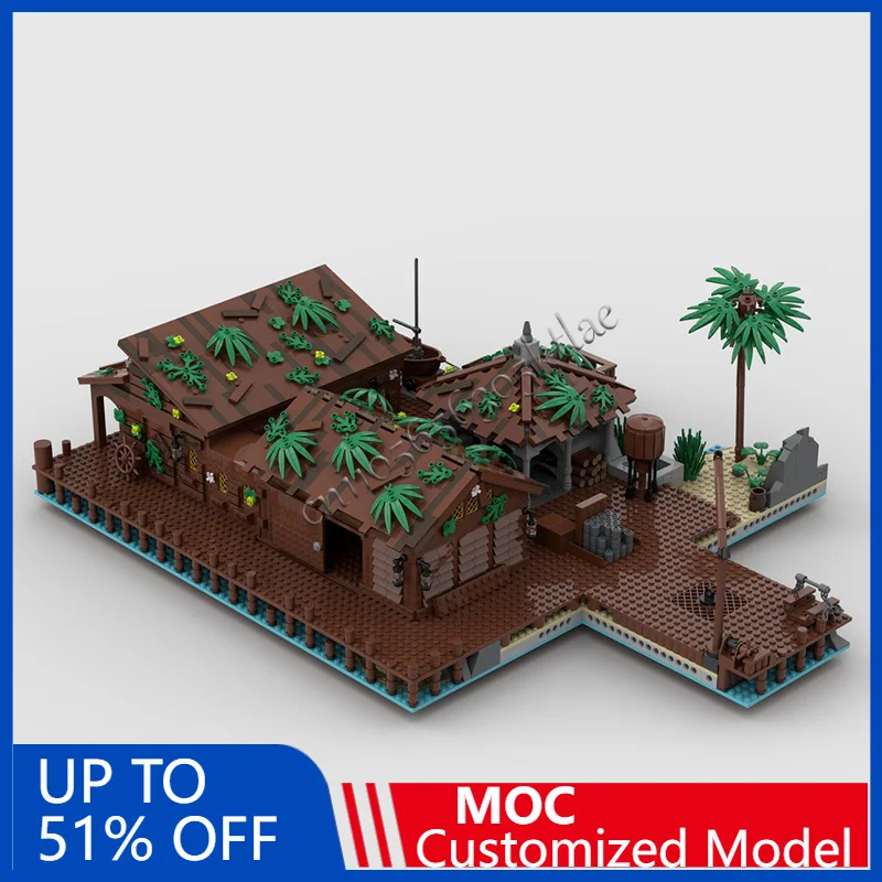 4581 ELEMENTÓW Dom Ulica Wyspa Zatoka Port Przedłużenie Magazyn Molo MOC Personalizowany Modułowy Zestaw Klocków DIY Zabawka Prezent