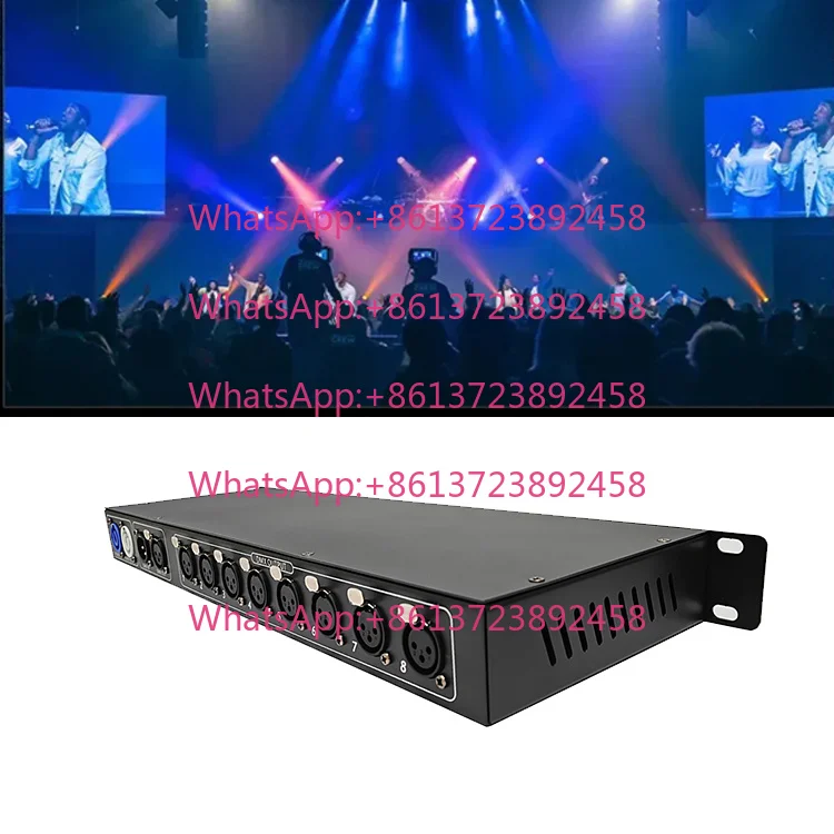 Stage Light Equipment DMX 8CH Splitter  DJ DMX Amplifier Stage Light Console DMX 512 Light Controller XLR Input and Output