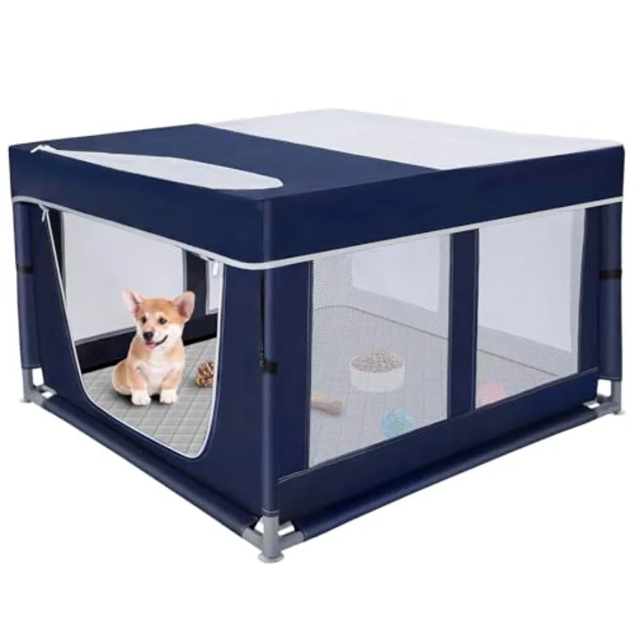 

Pee Pad Soft Puppy for Small Dogs and Small Animals 25 Height Pet Fence Door Play Yard with Zipper Door