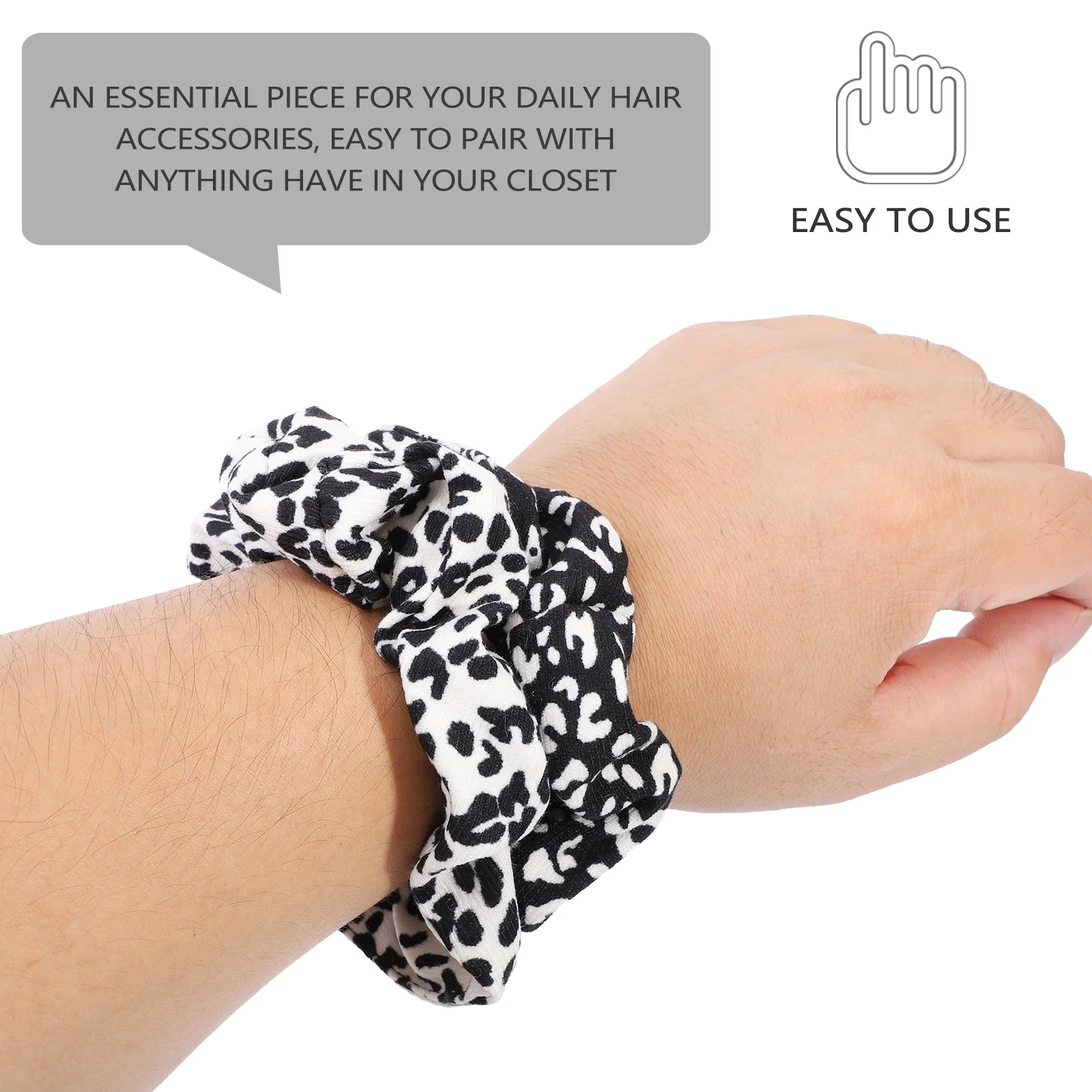 2 قطعة العصابات طباعة الفهد Scrunchies العلاقات المطاطية المرنة للنساء الاطفال حفلة موسيقية الاستخدام اليومي لينة لامعة مريحة