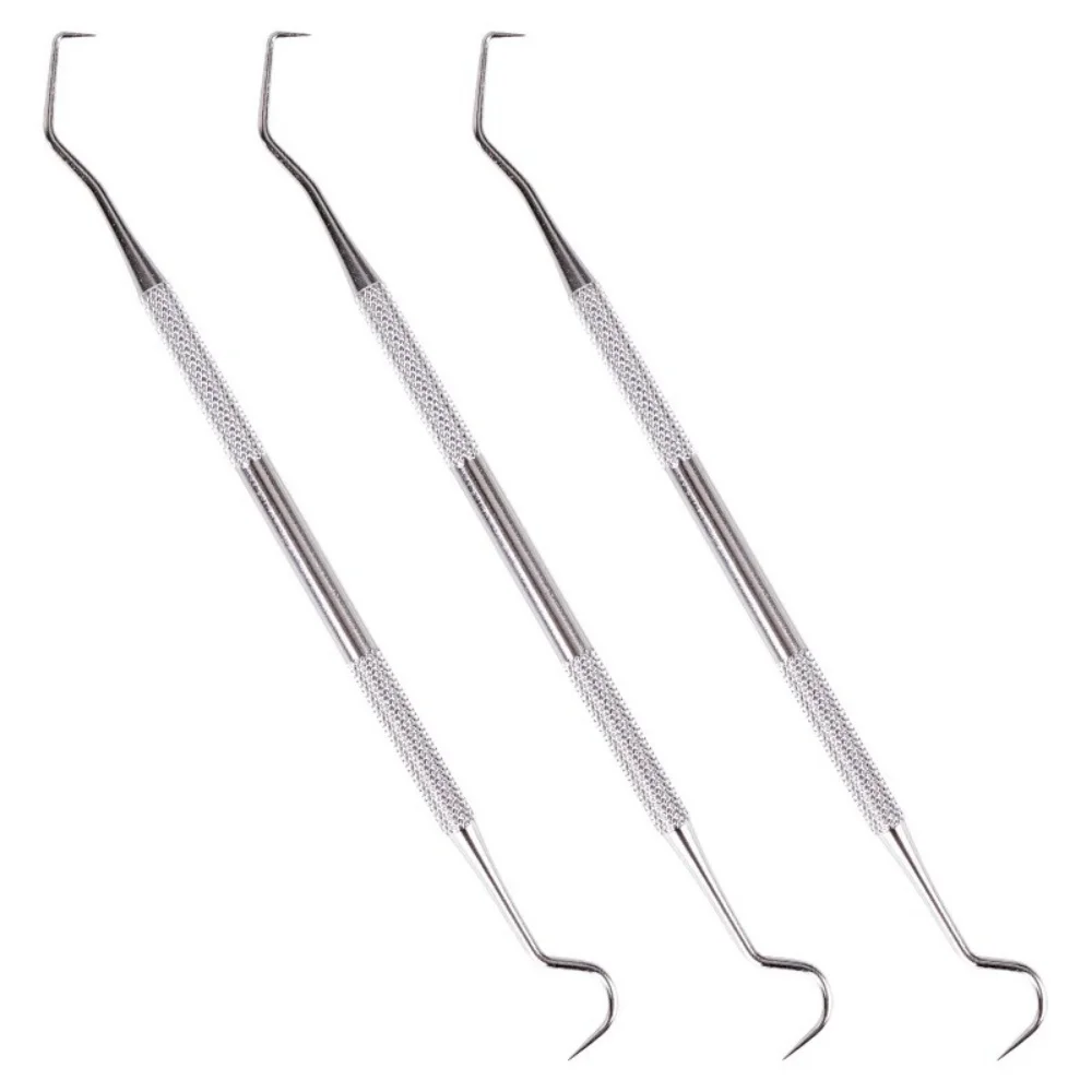 1pc Stainless Steel Double Ended Toothpick Scraper Tools Periodontal Probe Explorer Dental Stain Remover For Teeth Clean Hygiene