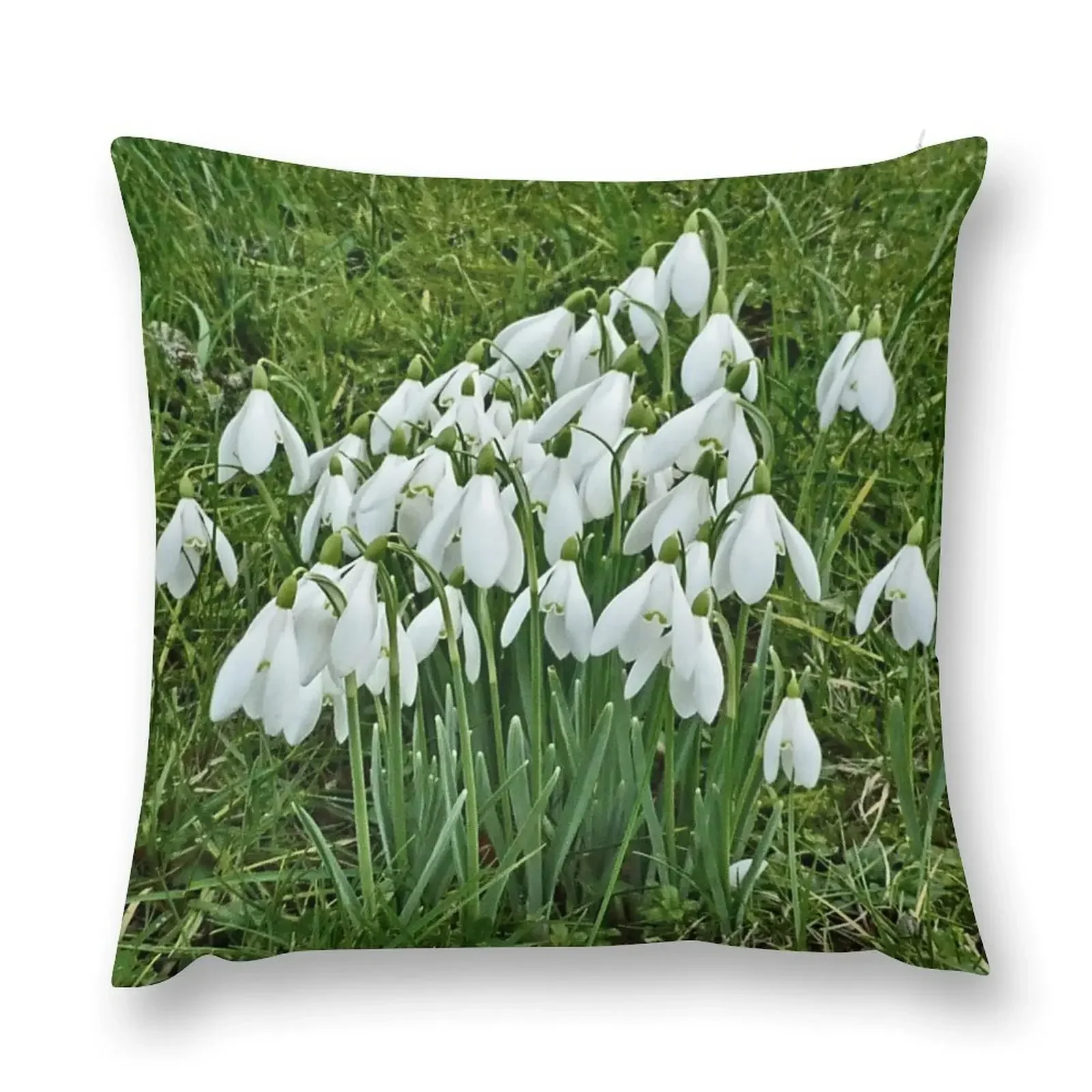 

Snowdrops Throw Pillow ornamental pillows covers for pillows Luxury Cushion Cover Christmas Covers pillow