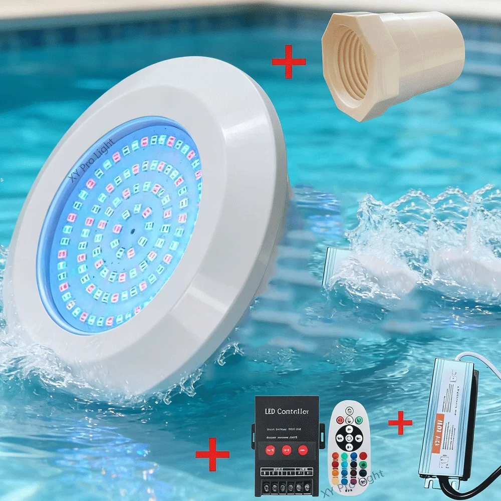 

12W RGB LED Underwater Swimming Pool Light 9W Spa Pond Lamp DC12V IP68 Waterproof Outdoor With Controller Support Dropshipping