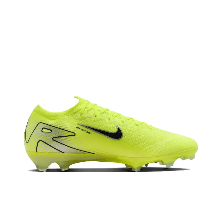 NIKE Yellow Mercurial Vapor 16 FG Men's Soccer Boots Comfortable Lightweight Soccer Shoes Hard Turf Natural Turf