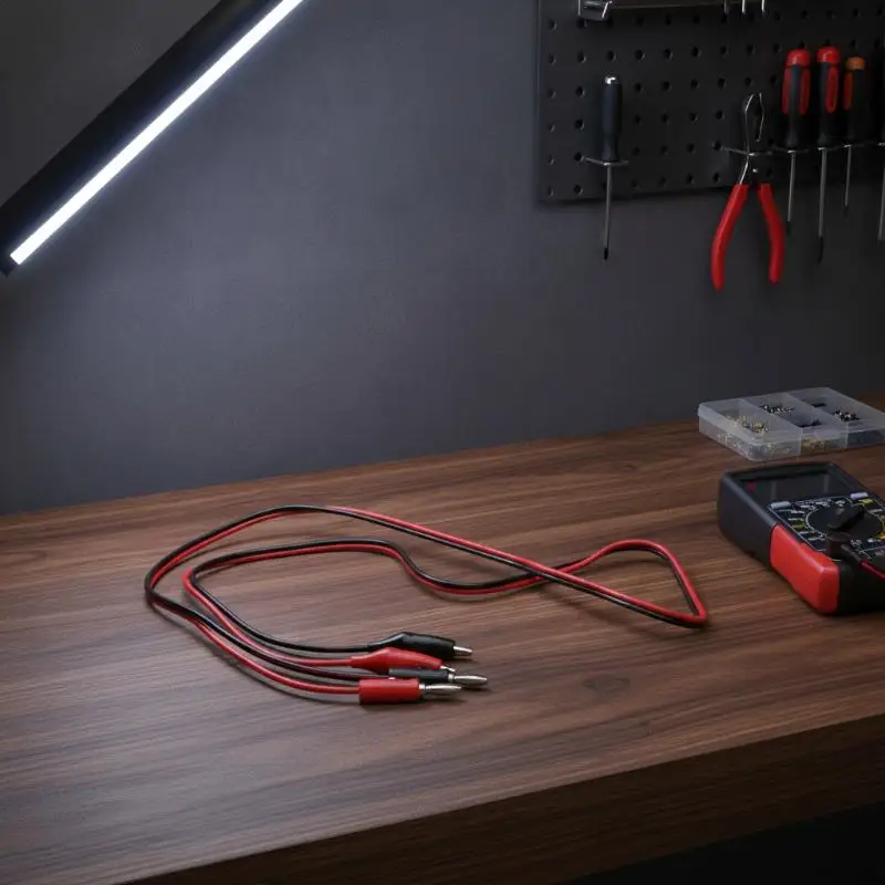 Double End Crocodile Jumper Test Cable 1 Meter 1/5/10Pcs Red Black Alligator Wires for Circuit Board Testing Repairs