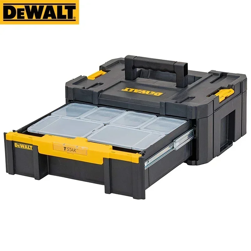 DEWALT DWST1-70705 TSTAK III Deep Drawer Storage Box With Drawer Stackable Portable Accessories Tool Case Removable Storage Tote