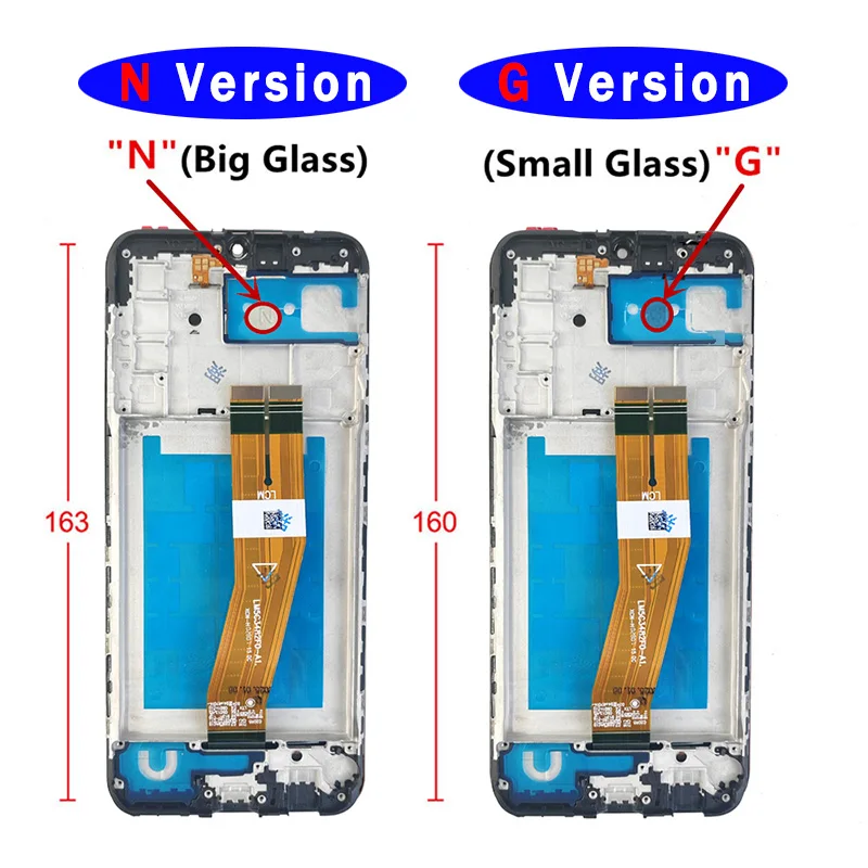 Pantalla de 6.5" para Samsung Galaxy A03s, ensamblaje de LCD y pantalla táctil para Samsung A03s A037F A037M, piezas de repuesto 4