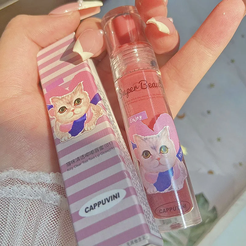 Lipstik Cair-Accessoire de maquillage transparent, enity metik perawatan bibibir wanita, cermin minyak, pelembab, menutrisi, beauté