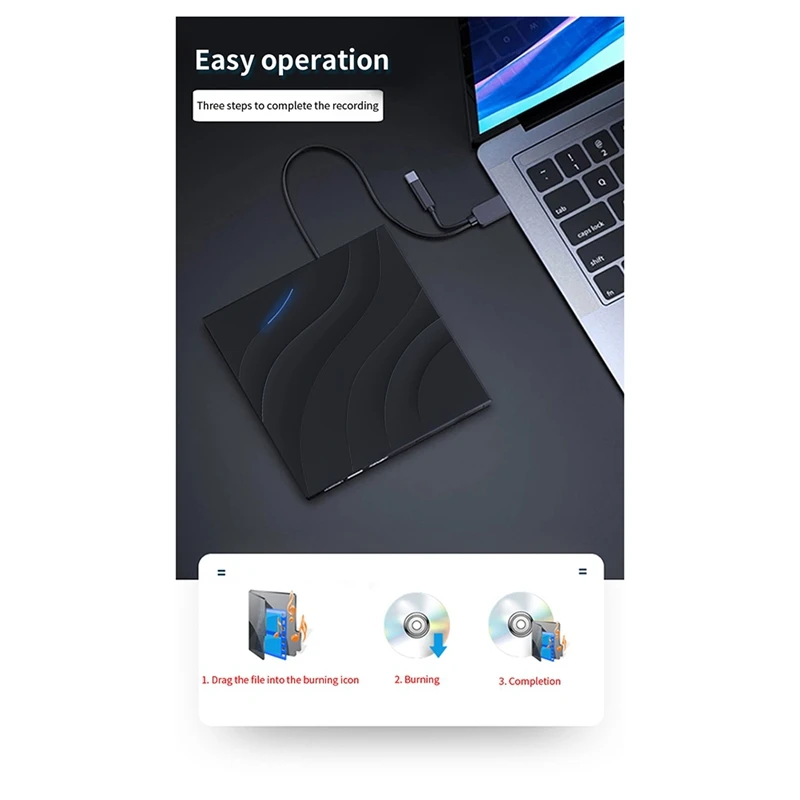 دي في دي خارجي متعدد الوظائف Type-C Blu-Ray CD Writer ، محرك الموقد ، قارئ مناسب لأجهزة الكمبيوتر المحمول ، الكمبيوتر الشخصي ، في أي مناسبة ، جديد ، USB