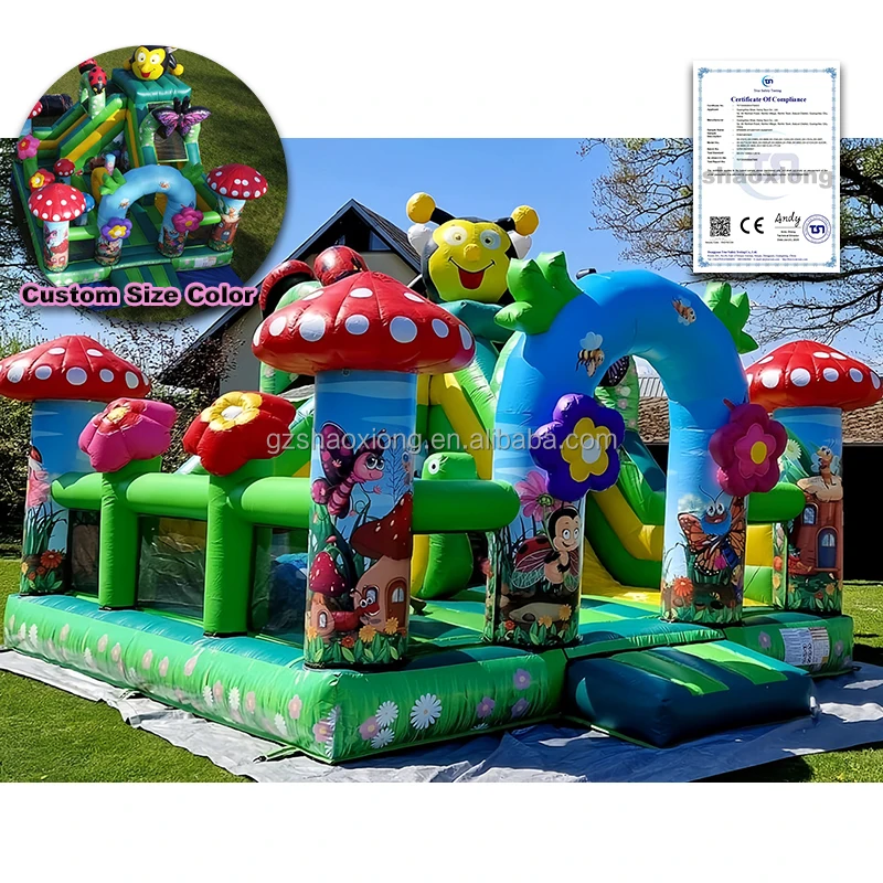 Commercial Inflatable Castle Outdoor Animal Themes Bouncy Castle Kids Inflatable Bouncing House Combo Obstacle Sport Games Slide