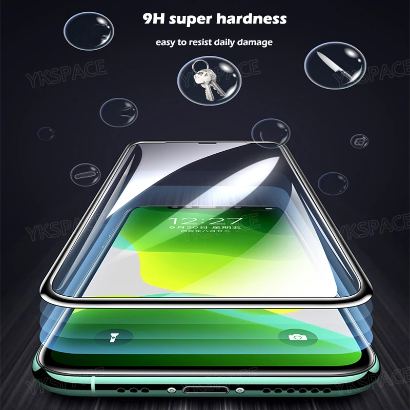 2Pcs 3D Airbag edge Bumper Tempered Glass For iPhone 17 16e 16 15 14 Plus 13 12 Mini 11 Pro X XR XS MAX SE 2022 Screen Protector