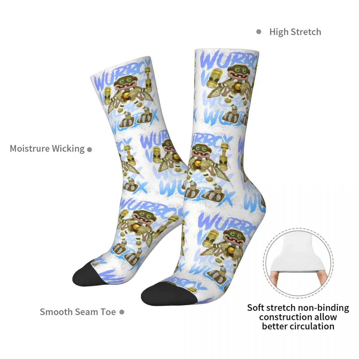 Wubbox My Singing Monsters (16) Socks Harajuku High Quality Stockings All Season Long Socks Accessories for Unisex Gifts