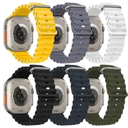 Ocean Band for Apple Watch Ultra 2 49mm 45mm 42mm 40mm 44mm 38/41mm silicone bracelet iwatch series 9 8 7 se 6 5 4 3 sport strap