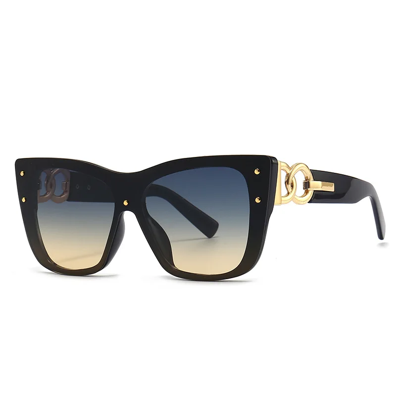 2025 New Fashion Big Frame Cat Eye Sunglasses For Ladies Street Shot Fashionable Sunglasses for Women Driving Shades UV400 image 6