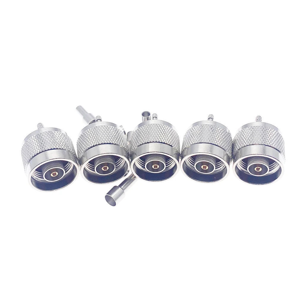 10pcs/lot RP-N Male Plug Window Crimp RG174 LMR100 RG316 Cable RF Connector