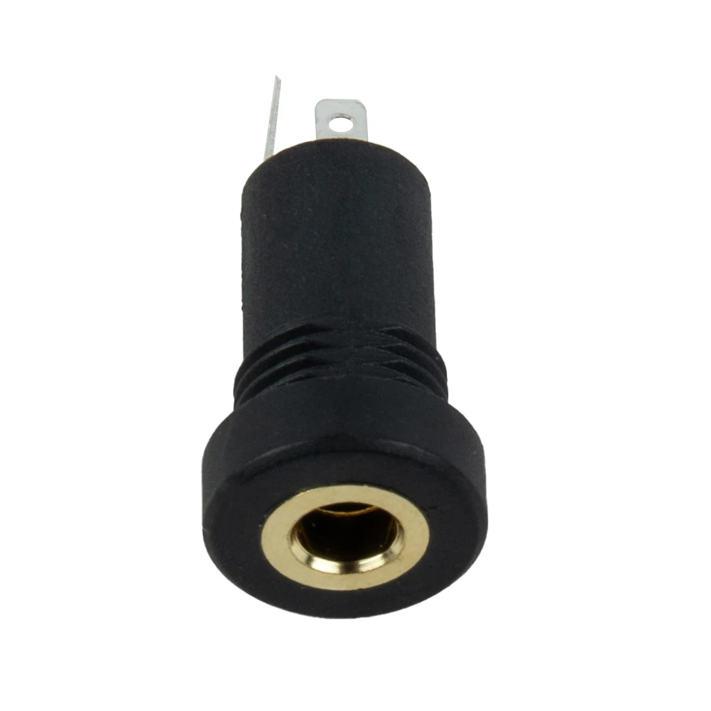 3.5MM Audio Jacks Adapter Audio Aux 2.1x1cm 3 Pole Gold Over Nickel Jacks Mount Panel Plastic Socket Solde Stereo