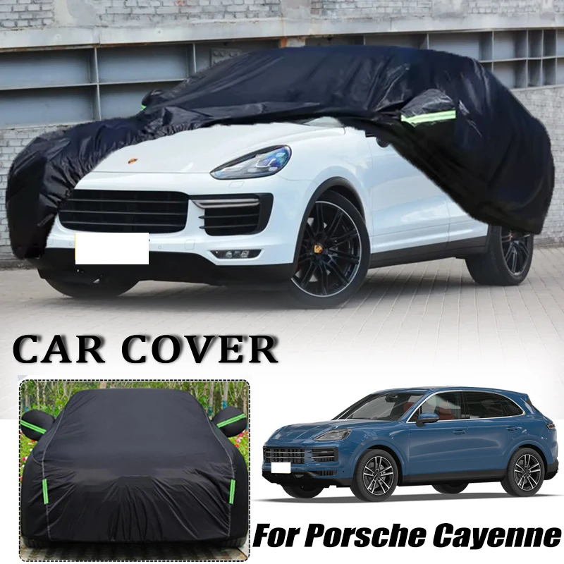 

For Porsche Cayenne Car Covers Outdoor Waterproof Dustproof Sun Rain Snow Protection Thick Oxford Cloth Full Car Accessories