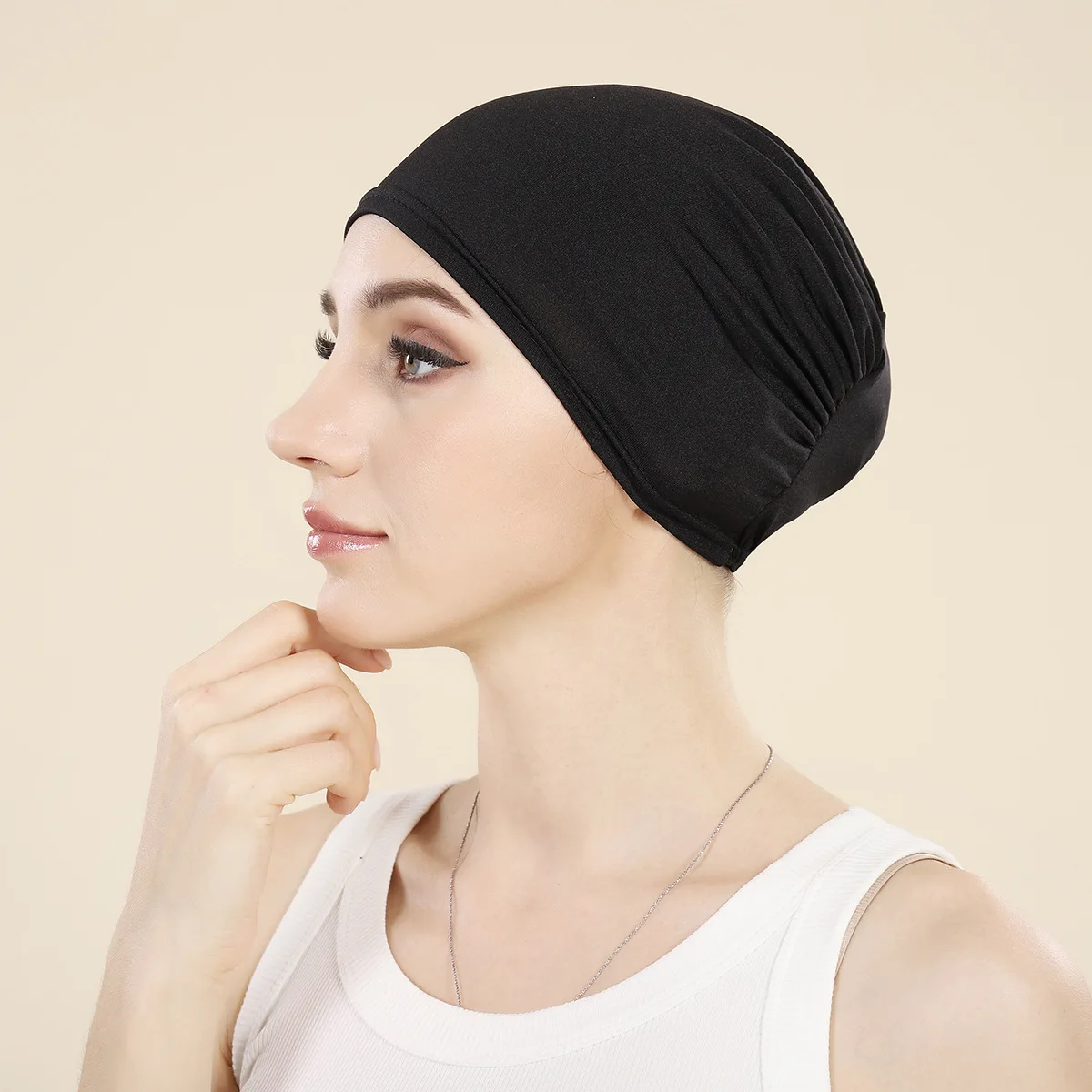 Underscarf Inner Hijab Hat Women Muslim Headsarf Solid Color Head Wrap Beanies Bonnet Jersey Undercap Hair Loss Turbante Mujer