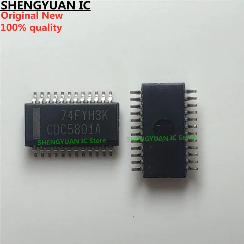2Pcs CDC5801ADBQR CDC5801A CDC5801ADBQ CDC5801ADBQRG4 QSOP-24  Low Jitter Clock Multiplier 100% new imported original