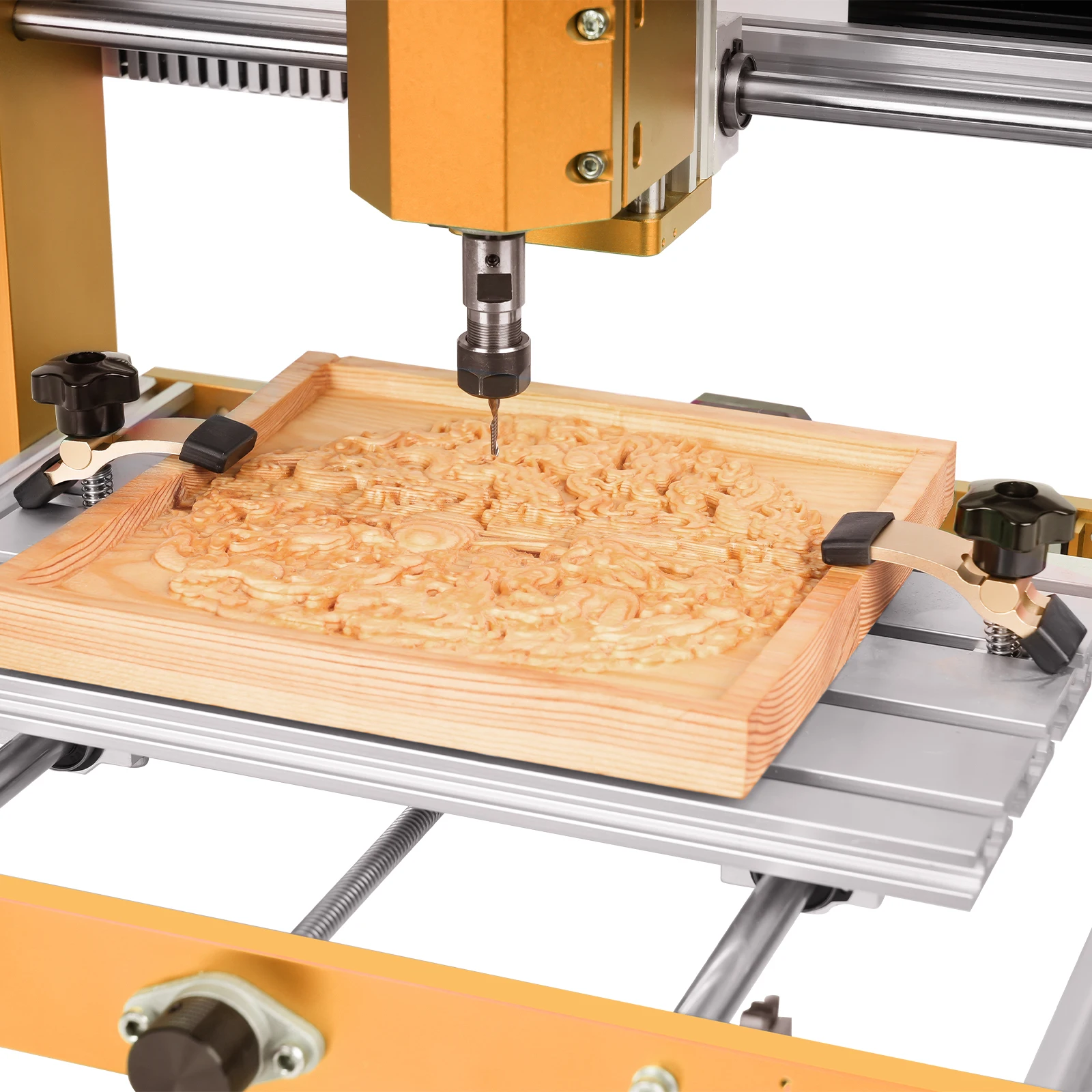طقم مشبك تثبيت صغير مكون من قطعتين، مشبك توجيه CNC لأعمال النجارة وأشغال المعادن، مع آلة توجيه CNC 3018