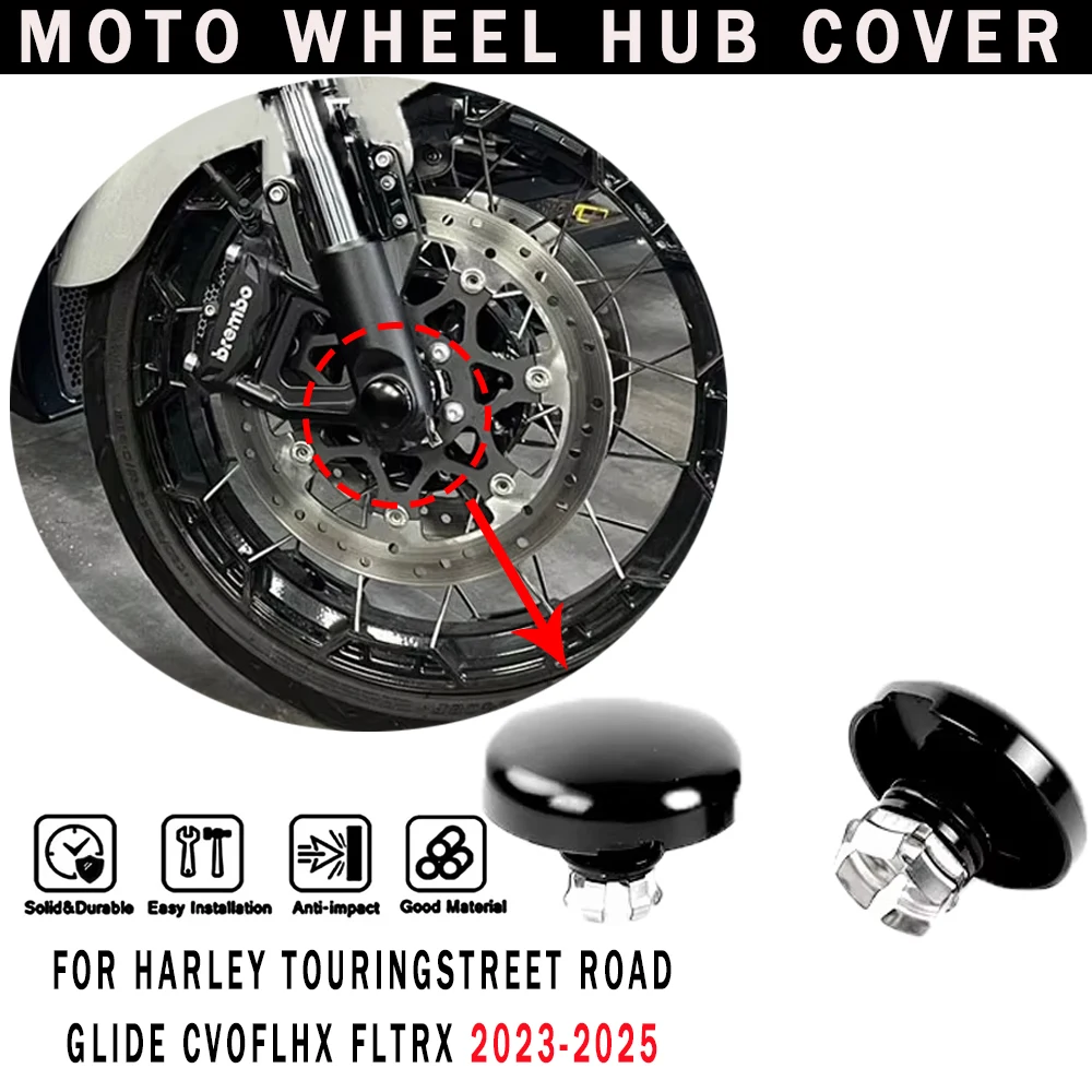 

Для Harley Front Touring Road Glide Street Glide FLHX FLTRX CVO модели 2023-2024 черная крышка колеса мотоцикла