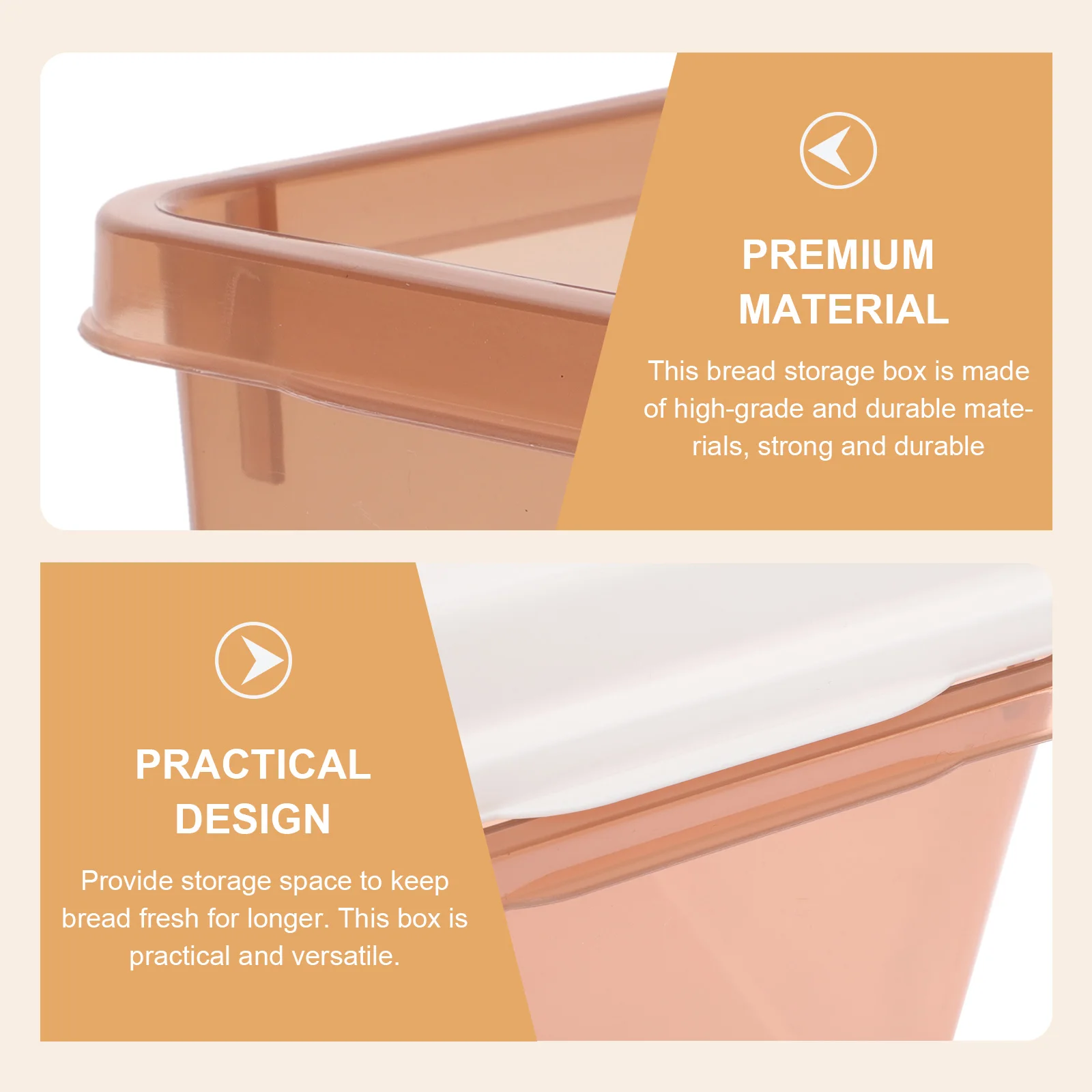 

Stylish Bread Box For Kitchen Countertop Household Plastic Toast Storage Container Snack Organizer Fresh Keeping Holder