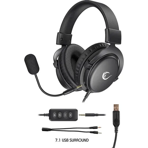 Rampage R36 Drop 7.1 Gaming Headphone With Microphone-Black