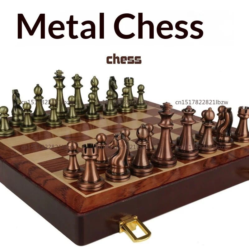 Magnetic Wooden Chess Set for Adults Kids  Chess Board with Handmade Pieces, Folding Portable Travel Unique Chess Sets Game for